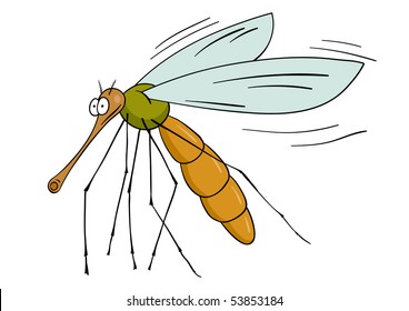 Drawing gnat isolated on the white