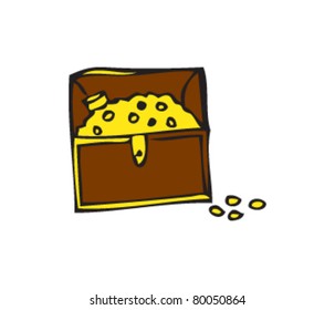 Drawing of gold treasure