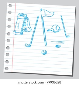 Drawing Of A Golf Equipment