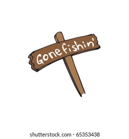 Gone Fishing Vector Art & Graphics