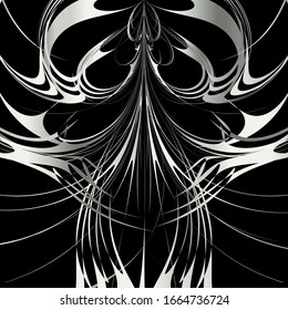 drawing in the gothic style on a black background
