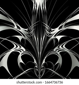 drawing in the gothic style on a black background