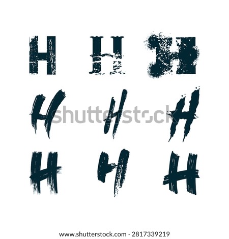 Drawing Of Graffiti Letter Alphabet H Stock Illustrations, Vector Graphics And Art.