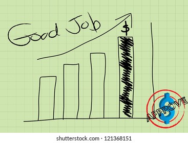 Drawing of graph on paper