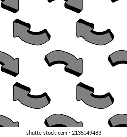 dibujo de una flecha gris. patrón transparente con flecha triangular. un icono de flecha triangular dibujado al estilo de los garabatos con un contorno curvo gris, a menudo en blanco. la flecha muestra la dirección del movimiento