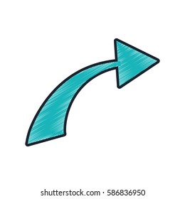 drawing green arrow icon vector illustration eps 10