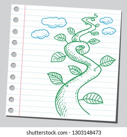 Drawing Of A Green Bean Stalk