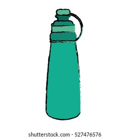 drawing green bottle water hydration fitness gym