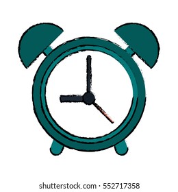drawing green clock time watch alarm