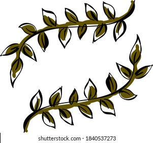 drawing green grass on white background
