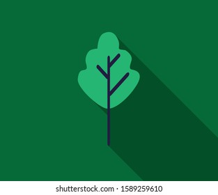 drawing of a green leaf icon