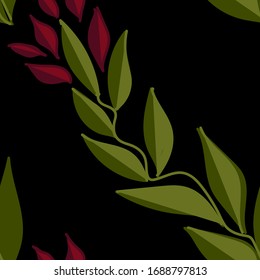 drawing greens. Colorful vector wallpaper. Seamless background with vegetables. Decorative illustration, good for print.
