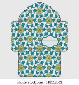 Drawing greeting envelopes. For weddings and celebrations. For office and business. Format A5. Template. Pattern with flowers. White background.