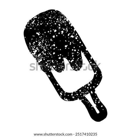Drawing of grunge ice cream