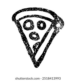 Dibujo de rebanada de pizza grunge