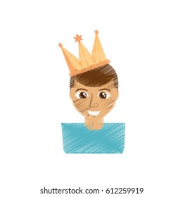 drawing guy party crown