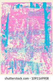 Drawing Halftone Textures. Hand Drawn Abstract Background. Vector Illustration