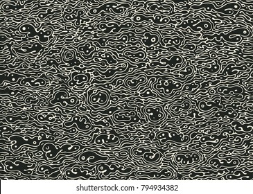 Drawing Halftone Textures. Hand Drawn Abstract Background. Vector Illustration
