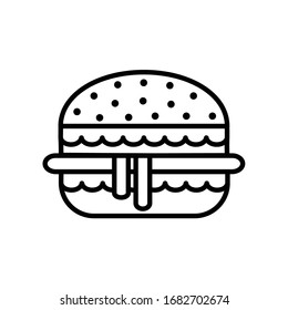 Drawing Hamburger icon on white background .Vector illustration.
