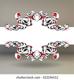 drawing hand vintage frame baroque elements for advertising in vintage style, vector ornament, to frame the logo or text