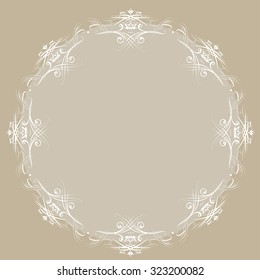 drawing hand vintage frame baroque elements for advertising in vintage style, vector ornament, to frame the logo or text scrolling list Black and white