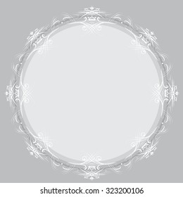 drawing hand vintage frame baroque elements for advertising in vintage style, vector ornament, to frame the logo or text scrolling list Black and white