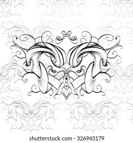 drawing hand vintage frame baroque elements for advertising in vintage style, vector ornament, to frame the logo or text