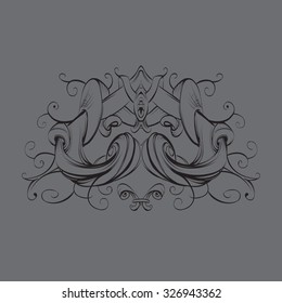 drawing hand vintage frame baroque elements for advertising in vintage style, vector ornament, to frame the logo or text