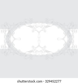 drawing hand vintage frame baroque elements for advertising in vintage style, vector ornament, to frame the logo for text