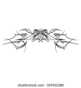 drawing hand vintage frame baroque elements for advertising in vintage style, vector ornament, to frame the logo for text