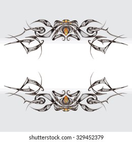 drawing hand vintage frame baroque elements for advertising in vintage style, vector ornament, to frame the logo for text