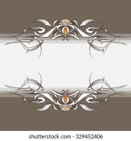 drawing hand vintage frame baroque elements for advertising in vintage style, vector ornament, to frame the logo for text