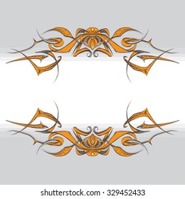 drawing hand vintage frame baroque elements for advertising in vintage style, vector ornament, to frame the logo for text