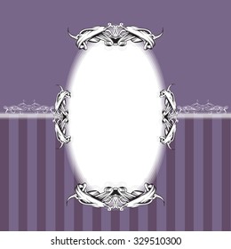 drawing hand vintage frame baroque elements for advertising in vintage style, vector ornament, to frame the logo for text