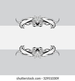 drawing hand vintage frame baroque elements for advertising in vintage style, vector ornament, to frame the logo for text