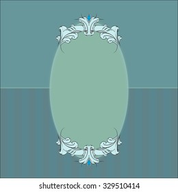 drawing hand vintage frame baroque elements for advertising in vintage style, vector ornament, to frame the logo for text