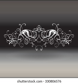 drawing hand vintage frame baroque elements for advertising in vintage style, vector ornament, to frame the logo for text