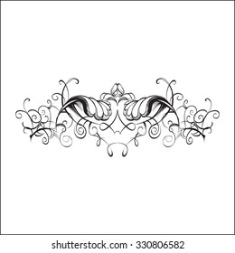 drawing hand vintage frame baroque elements for advertising in vintage style, vector ornament, to frame the logo for text