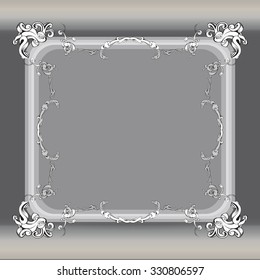 drawing hand vintage frame baroque elements for advertising in vintage style, vector ornament, to frame the logo for text