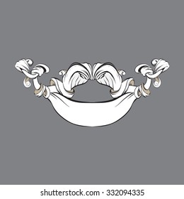 drawing hand vintage frame baroque elements for advertising in vintage style, vector ornament, to frame the logo for text