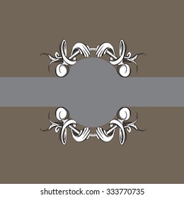 drawing hand vintage frame baroque elements for advertising in vintage style, vector ornament, to frame the logo for text