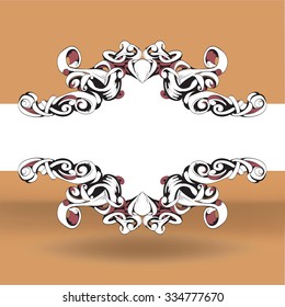 drawing hand vintage frame baroque elements for advertising in vintage style, vector ornament, to frame the logo for text