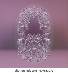 drawing hand vintage frame baroque elements for advertising in vintage style, ornament, to frame the logo or text 
