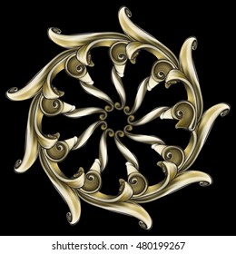 drawing hand vintage frame baroque elements for advertising in vintage style, ornament, to frame the logo or text scrolling list Black and white