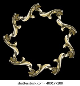 drawing hand vintage frame baroque elements for advertising in vintage style, ornament, to frame the logo or text scrolling list Black and white