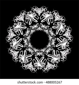 drawing hand vintage frame baroque elements for advertising in vintage style, ornament, to frame the logo or text scrolling list Black and white