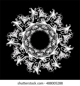 drawing hand vintage frame baroque elements for advertising in vintage style, ornament, to frame the logo or text scrolling list Black and white