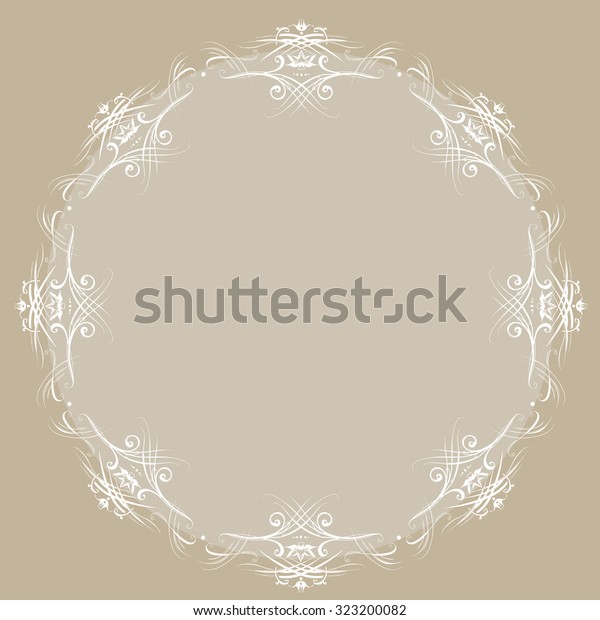 drawing hand vintage frame baroque\
elements for advertising in vintage style, vector ornament, to\
frame the logo or text scrolling list Black and\
white