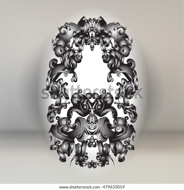 drawing hand\
vintage frame baroque elements for advertising in vintage style,\
ornament, to frame the logo or text\
