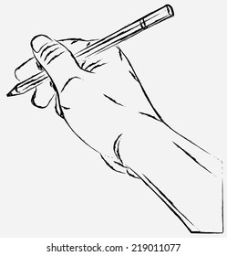lápiz de visita manual de dibujo 